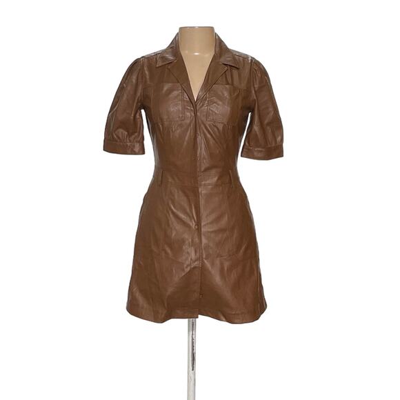 Paige Dresses & Skirts - PAIGE Mayslie Faux Leather Dress Sz. S